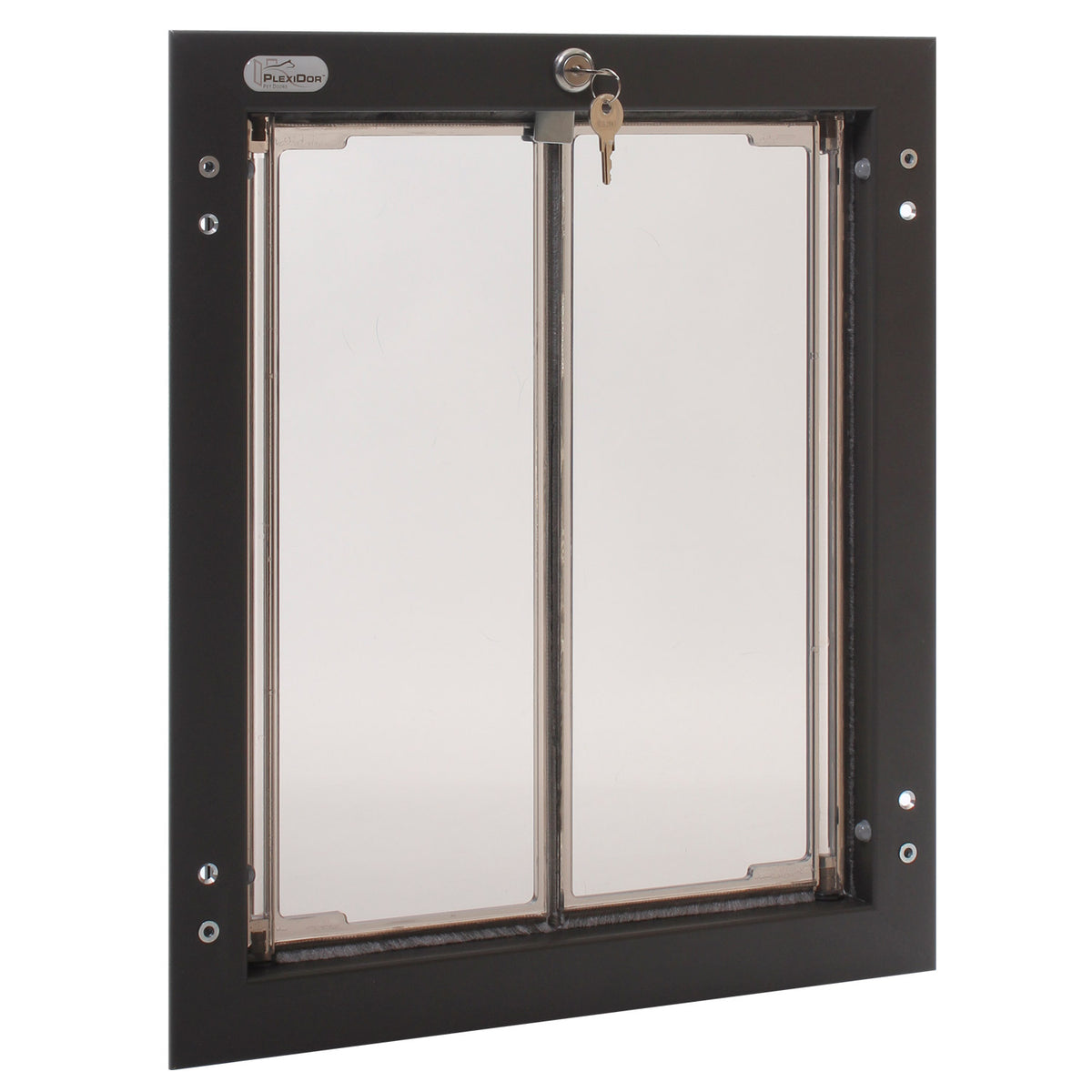 PlexiDor Door Series pet door, Large, Bronze