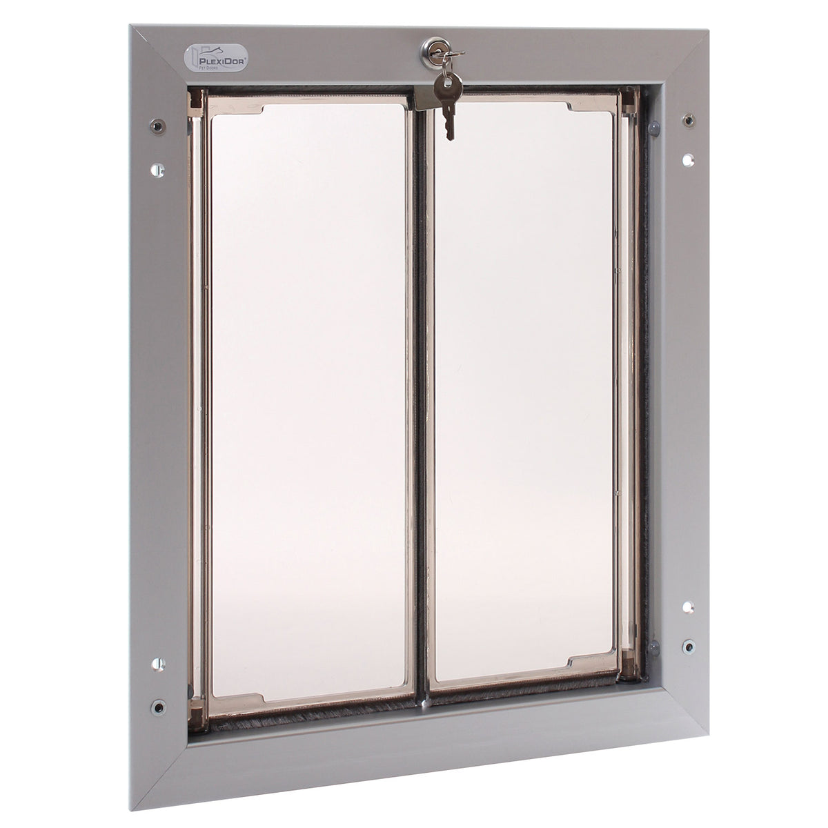 PlexiDor Door Series pet door, Large, Silver