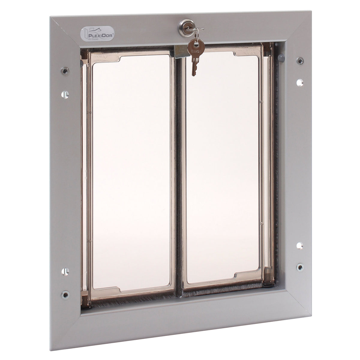 PlexiDor Door Series pet door, Medium, Silver