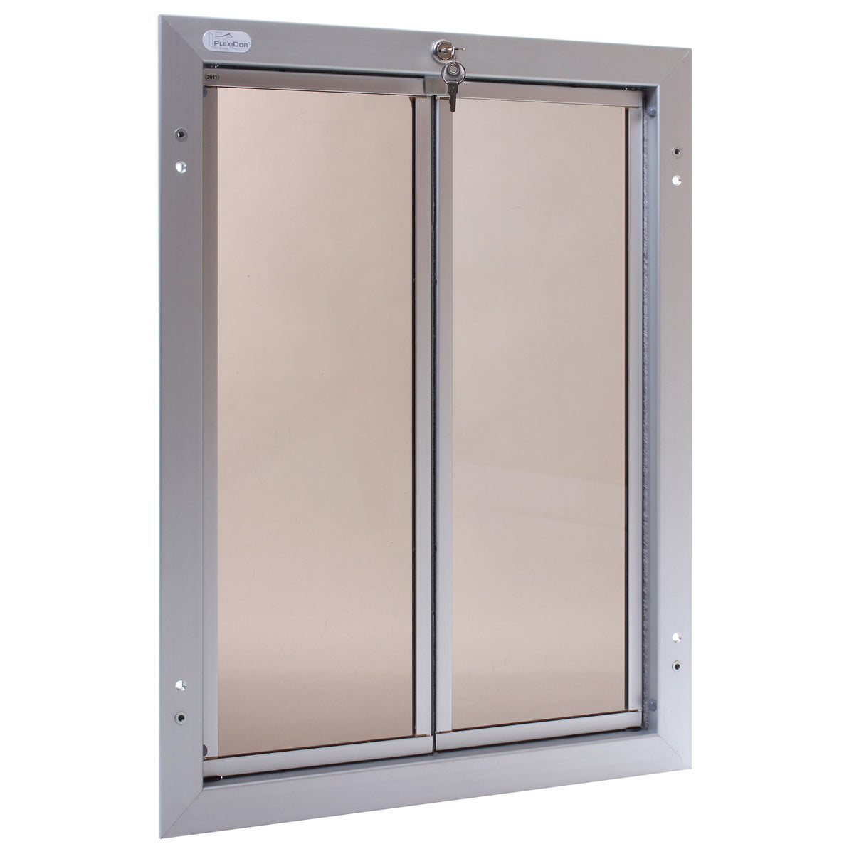 PlexiDor Door Series in Silver, Extra Large shown; representative photo for Large Plus