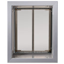 PlexiDor Wall Series pet door with tunnel kit, Large, Silver
