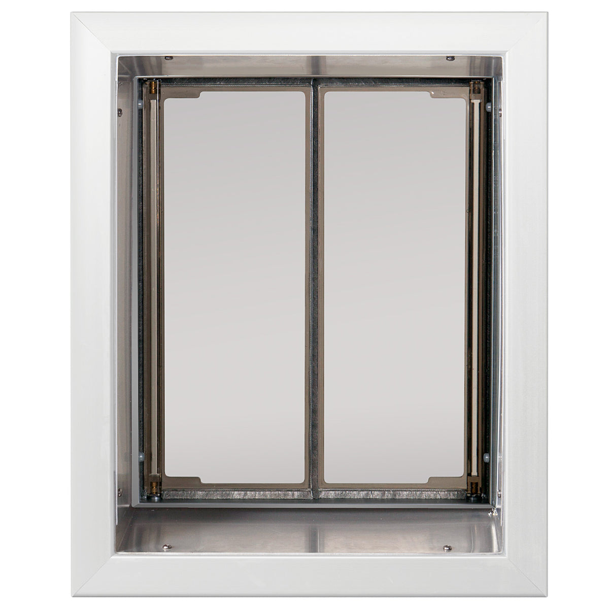 PlexiDor Wall Series pet door with tunnel kit, Large, White