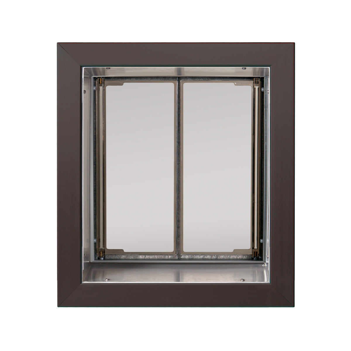 PlexiDor Wall Series pet door with tunnel kit, Medium, Bronze