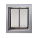 PlexiDor Wall Series pet door with tunnel kit, Medium, Silver
