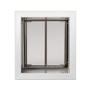 PlexiDor Wall Series pet door with tunnel kit, Medium, White