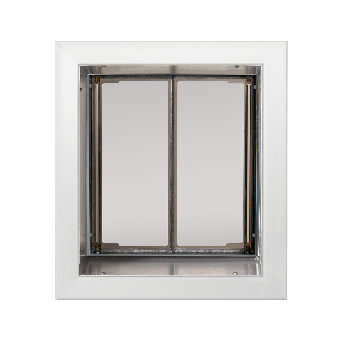 PlexiDor Wall Series pet door with tunnel kit, Medium, White
