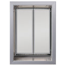 PlexiDor Wall Series pet door with tunnel kit, Extra Large, Silver