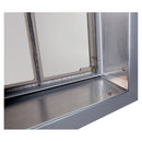 PlexiDor Wall Series aluminum tunnel, Silver, close-up detail