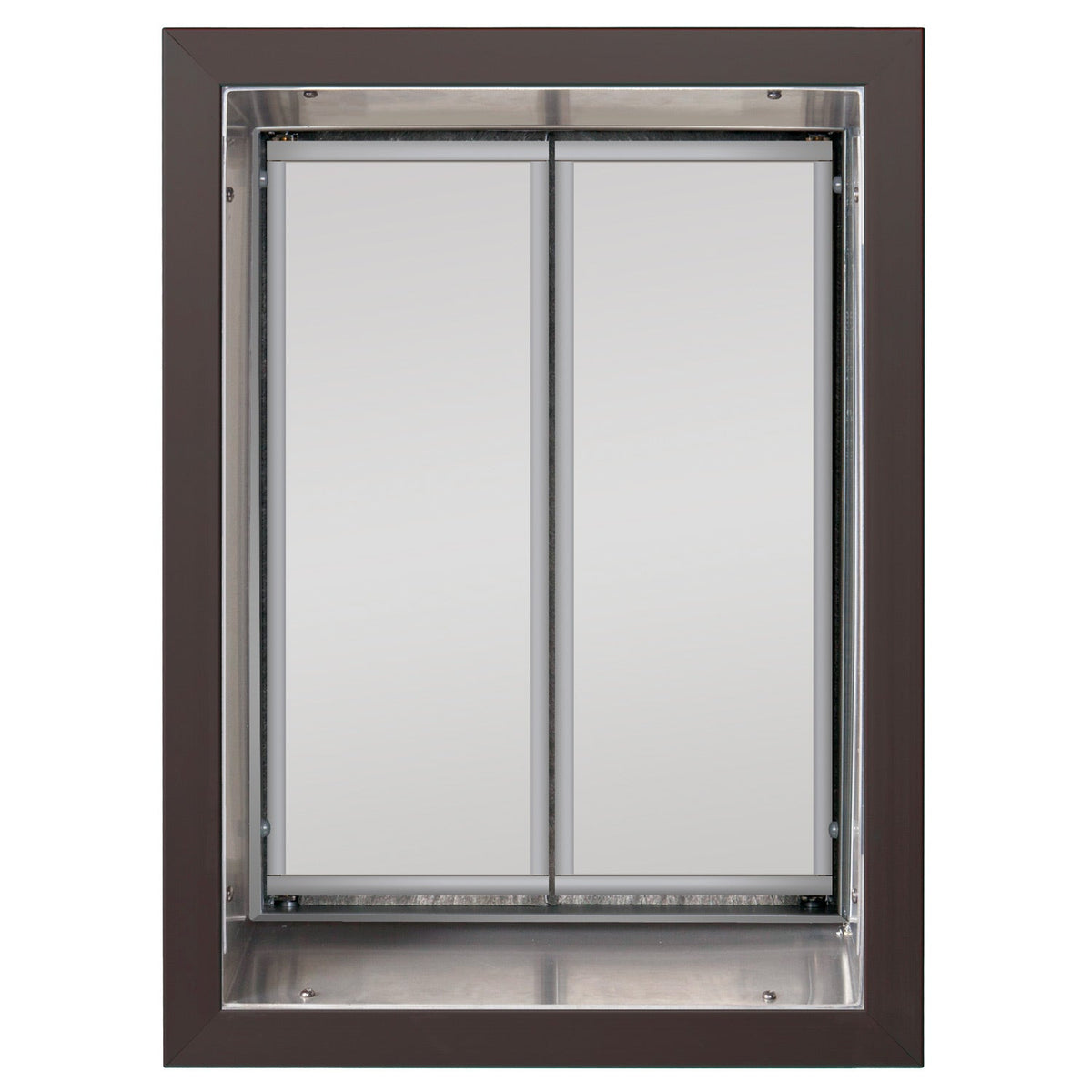 Bronze PlexiDor wall mount dog door with clear dual panels