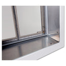 Close-up of the white PlexiDor through wall tunnel and panel bottom