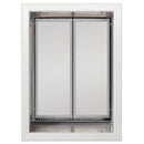 PlexiDor wall mount dog door in white with clear dual panels