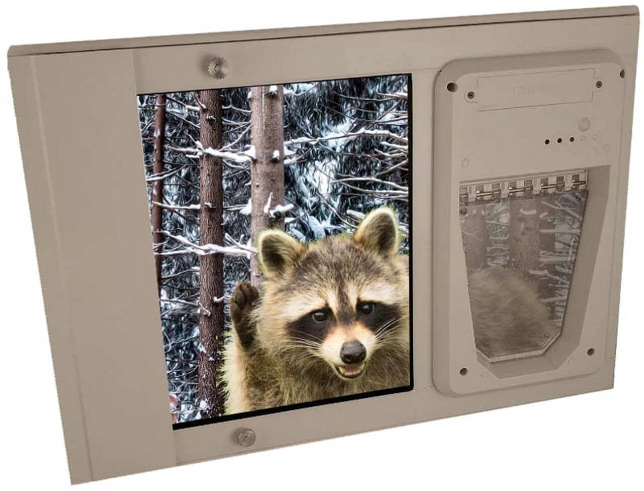 Raccoon Proof Sash Window Pet Door (Insulated Dual Pane Glass) - Portal PROS